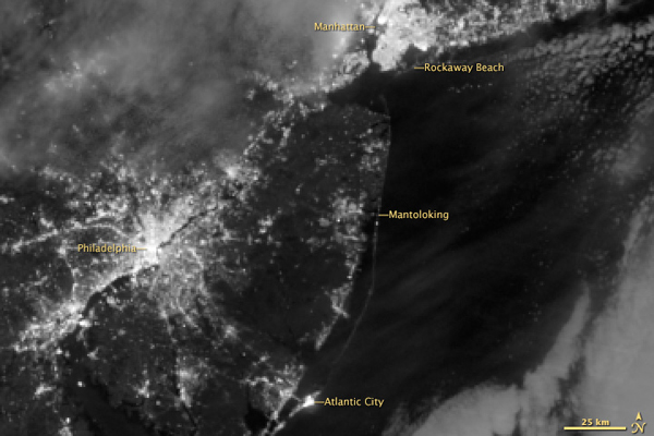 Sandy Power Outages Spotted from Space